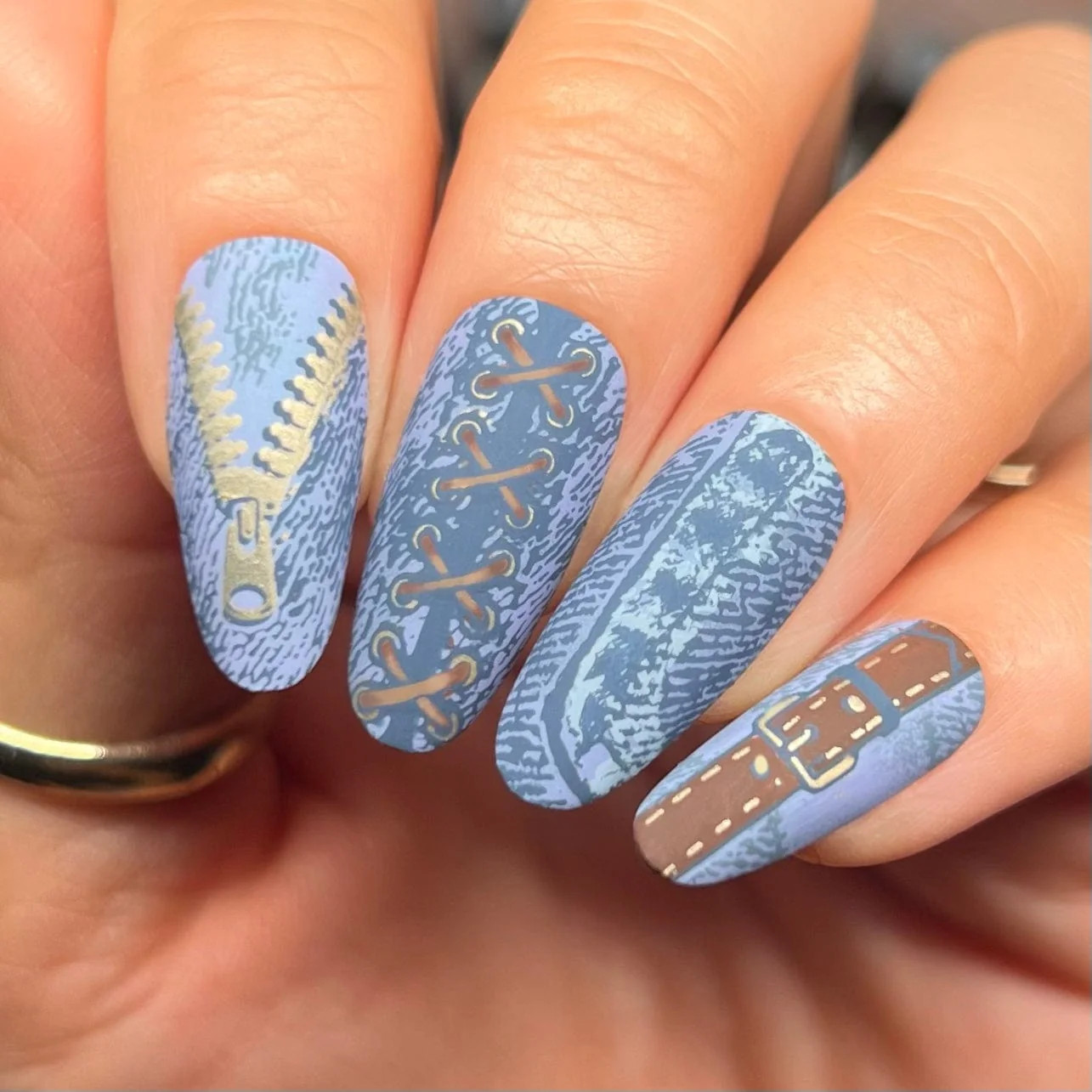 Cute Jeans (M631) - Nail Stamping Plate