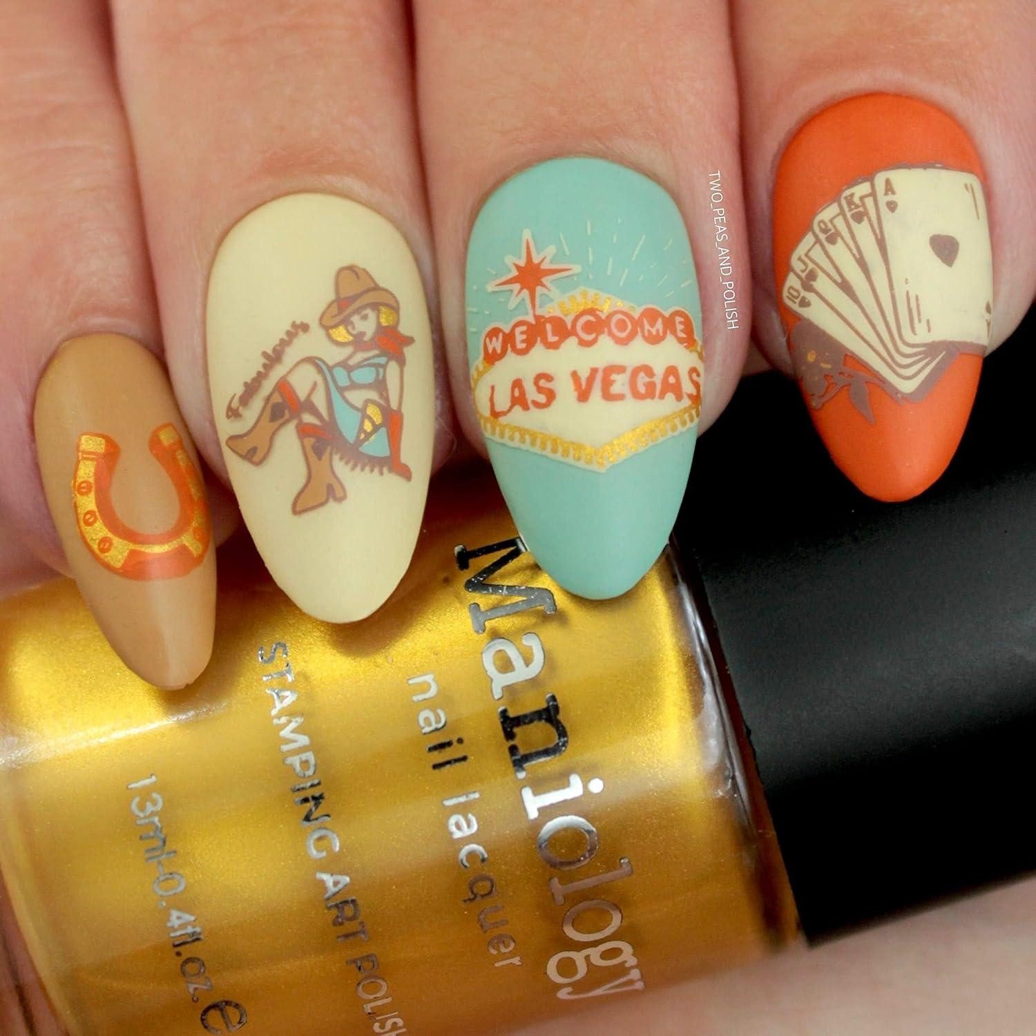 Matte Vegas Sign Horseshoe Cowgirl Nails Matte Vegas Sign Horseshoe Cowgirl Nails — Vegas Nails