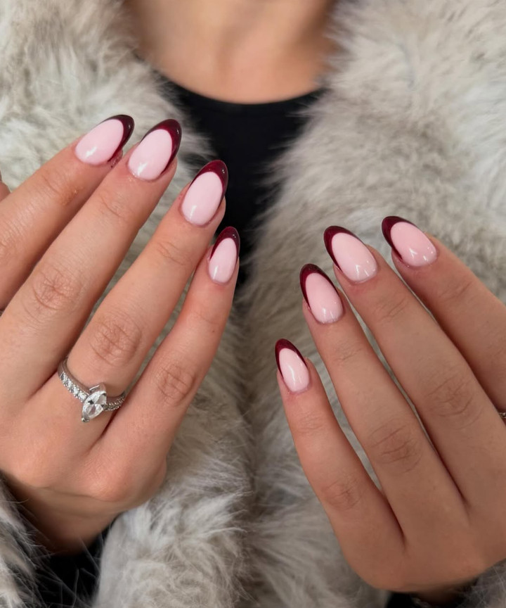 Sheer Pink French Tips White — Interview Nails