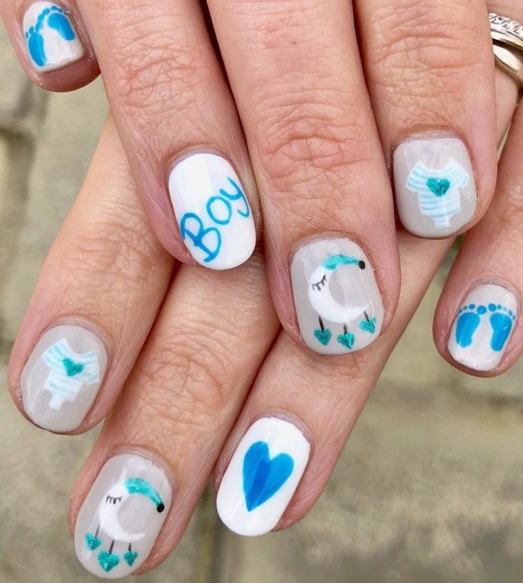 Baby Shower Specifically For A Boy Visual Idea — Baby Shower Nails