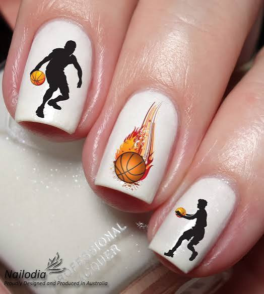 DIY Flaming Basketball Player Nails DIY Flaming Basketball Player Nails — Basketball Nails