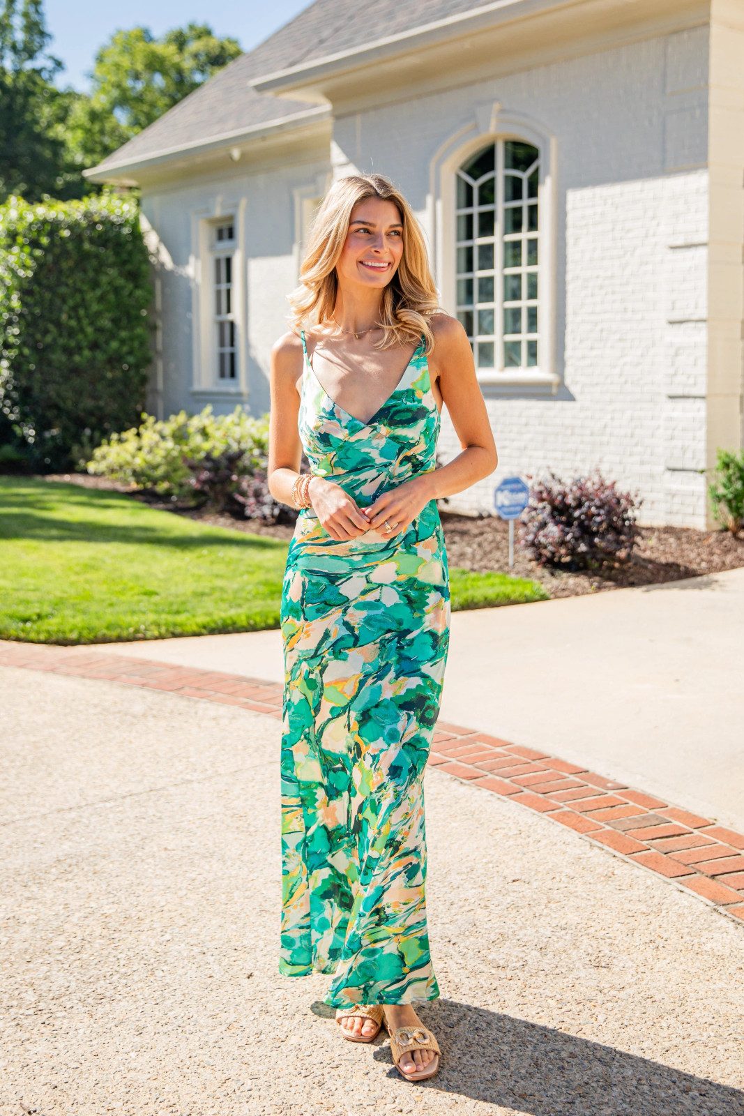 Abstract Floral Maxi Dress for a Chic Daytime Event — Mod Outfits