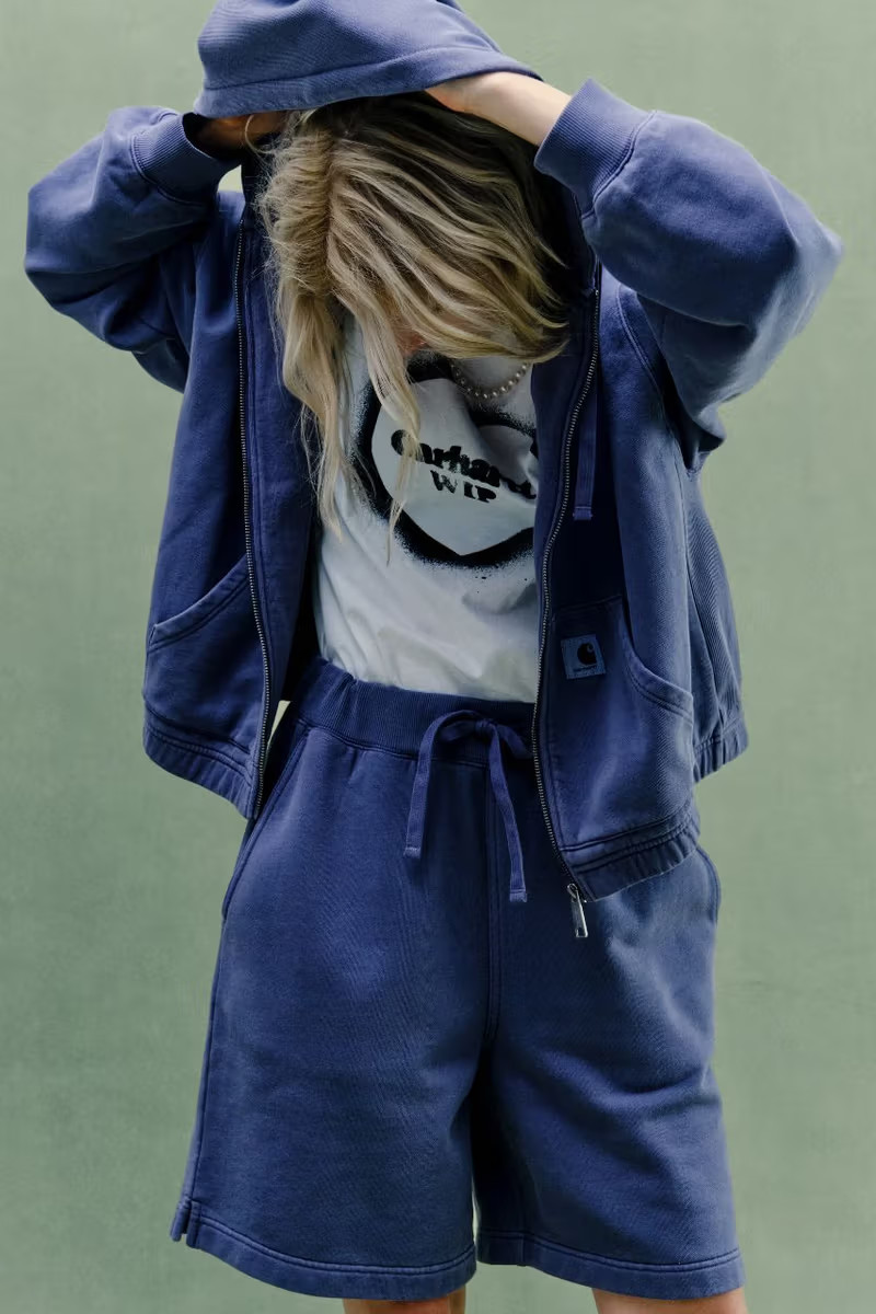 Monochromatic Slate Blue Fleece Set for Streetwear — Carhartt Outfits