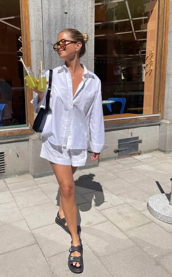 Monochromatic White Linen Set for Relaxed Style — Costa Rica Outfits