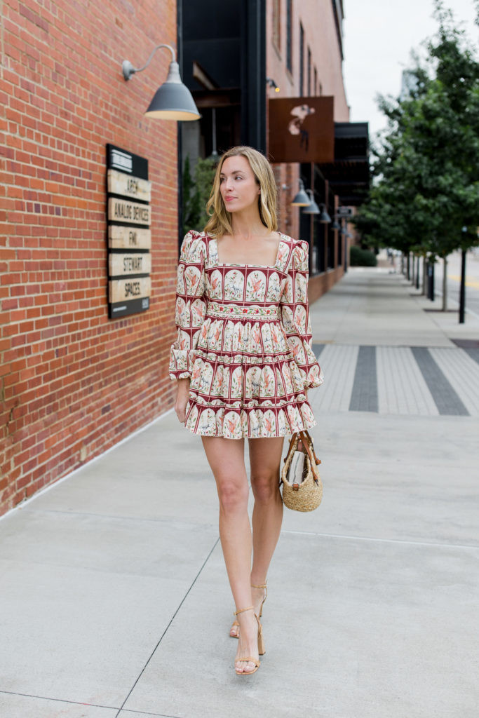 Printed Long Sleeve Mini Dress for Daytime Summer Events Printed Long Sleeve Mini Dress for Daytime Summer Events — Mini Dress Outfits