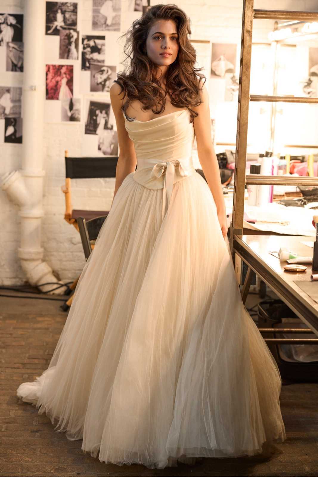 Ivory Strapless Ballgown Wedding Dress with Tulle Skirt — Strapless Dresses