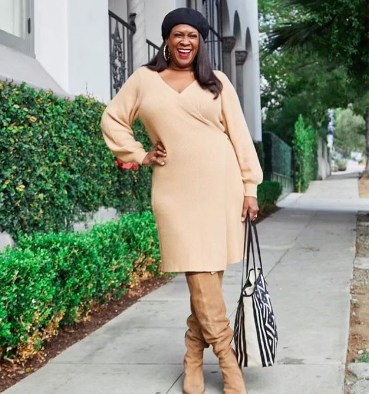 Wrap Dress in Knit Wool for a Flattering Knit Option Wrap Dress in Knit Wool for a Flattering Knit Option — Dresses to Hide Belly