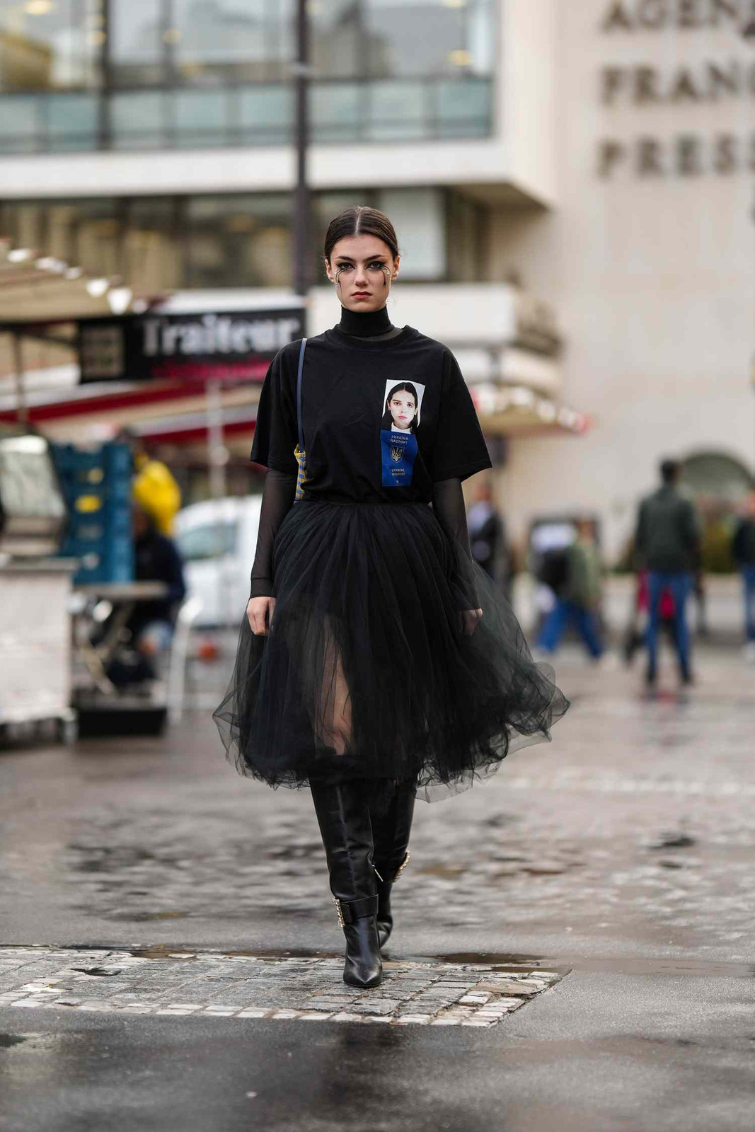 Layered Tulle Skirt with Graphic T-Shirt Layered Tulle Skirt with Graphic T-Shirt — Tulle Skirts