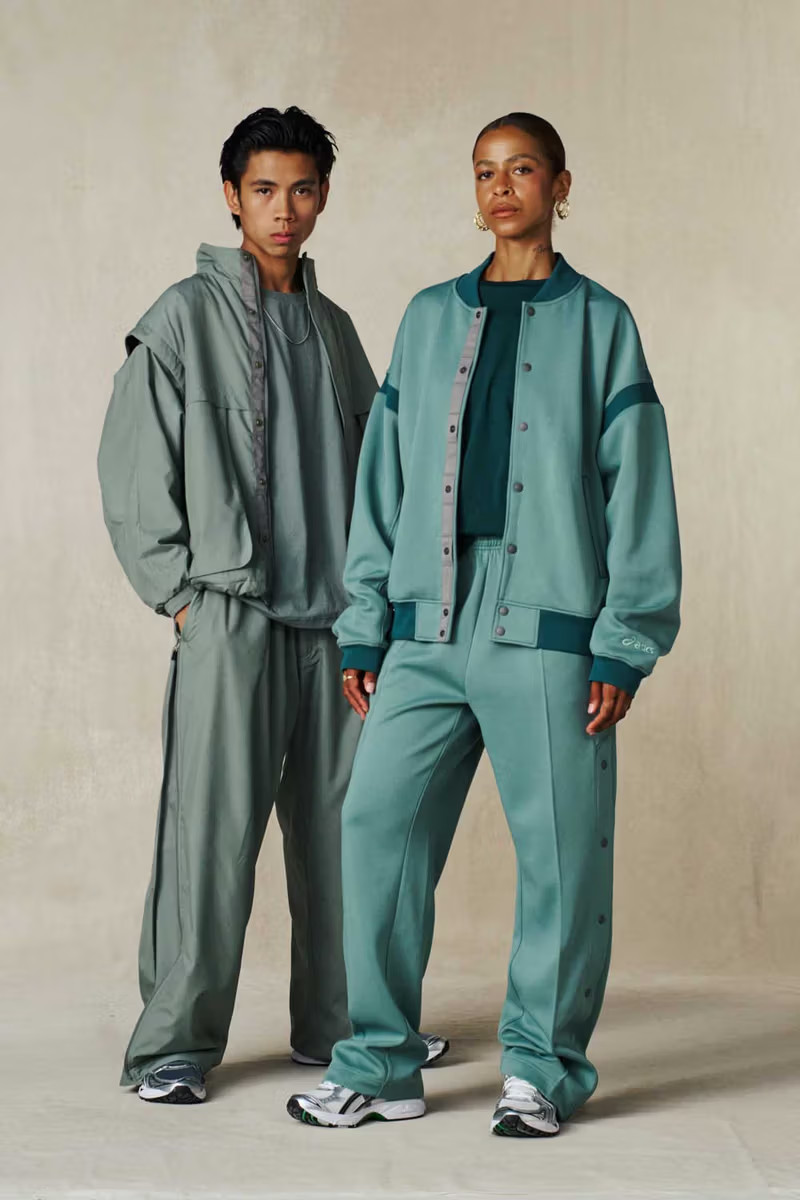 Sage Green Bomber Jacket Streetwear — Asics Outfits