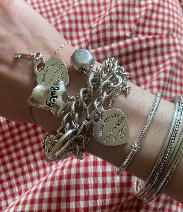 Charming Silver Bracelet and Bangle Stack Charming Silver Bracelet and Bangle Stack — Silver Jewelry Stack