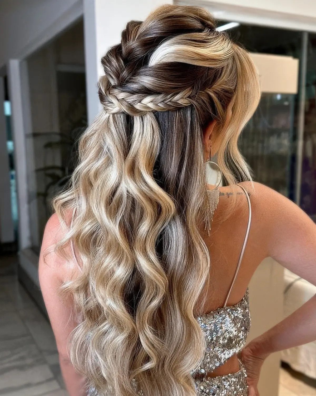 Braids and Curls Blonde Mix Braids and Curls Blonde Mix — Senior Picture Hairstyles