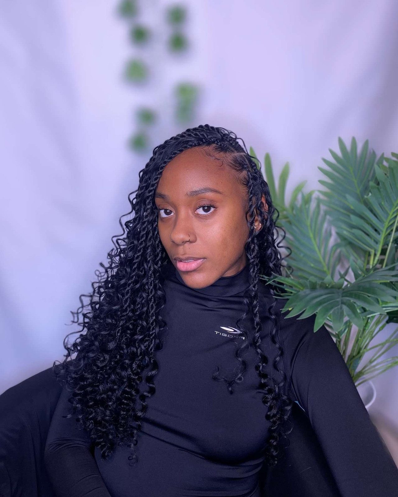 Braided Black Hair With Curly Ends Braided Black Hair With Curly Ends — Senior Picture Hairstyles