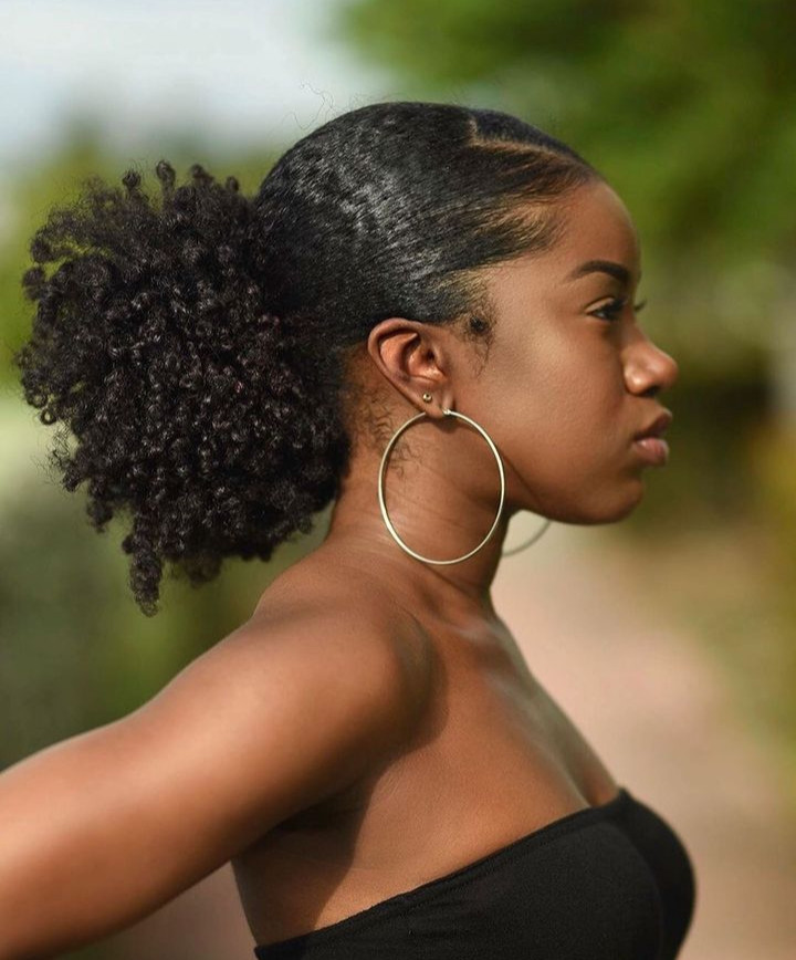 Sleek Back Ponytail with Defined Curls — Low Puff