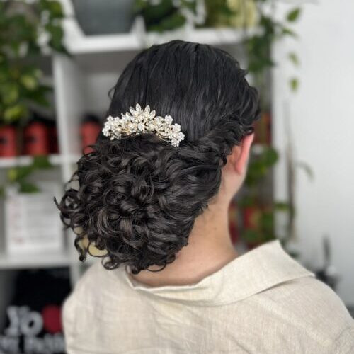 Elegant Updo with Side Bun — Flexi Rod Set