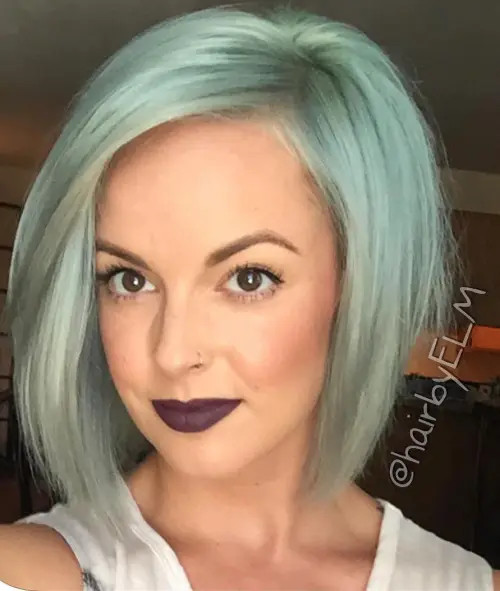 Chin Bob With Soft Pastel Green — Pastel Green Hair