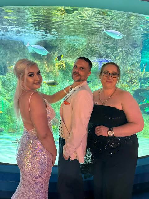 Sequined Gown with Striped Top and Blazer for a Formal Event — Aquarium Outfits